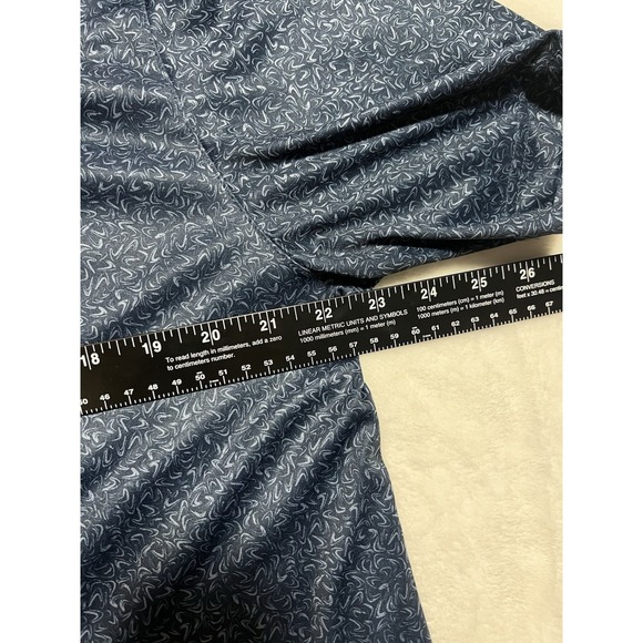 Greg Norman ML75 Play Dry Men's Polo Shirt Navy Blue Geometric Size L - Picture 4 of 10